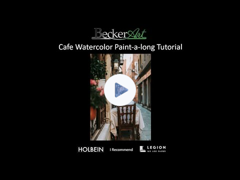 BeckerArt Cafe Dining Watercolor Paint-a-long Tutorial