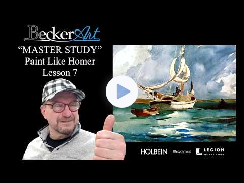Watercolor Master Study | Painting a Winslow Homer Sailboat | Paint-Along Lesson 7 (2026 Series)
