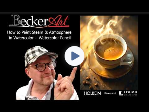 How to Paint Steam & Atmosphere in Watercolor + Colored Pencil | Paint-a-long #19