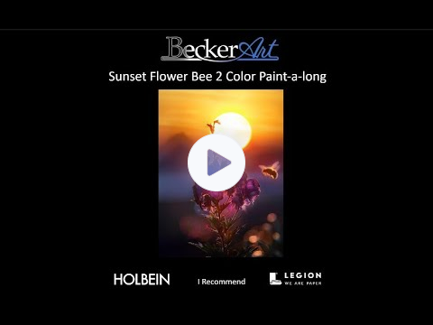 BeckerArt Sunset Flower Bee Paint-a-long