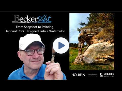 From Snapshot to Painting | Elephant Rock Designed into Watercolor Paint-Along #18