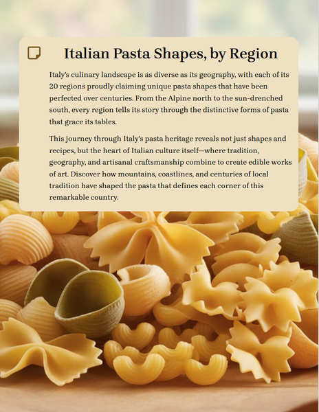 Pasta Shapes by Region
