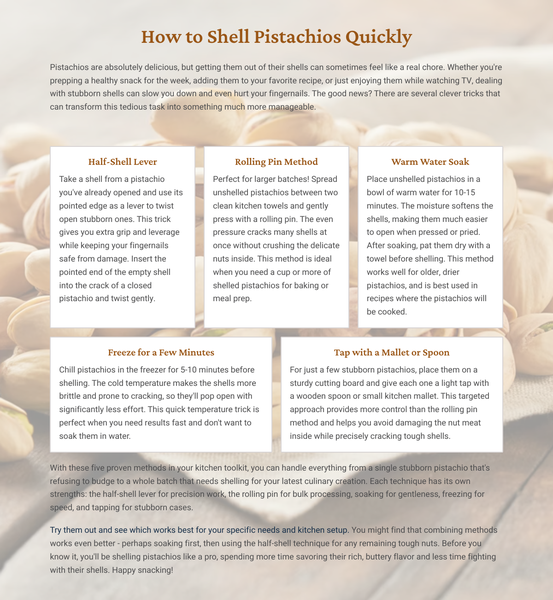 Shelling Pistachios