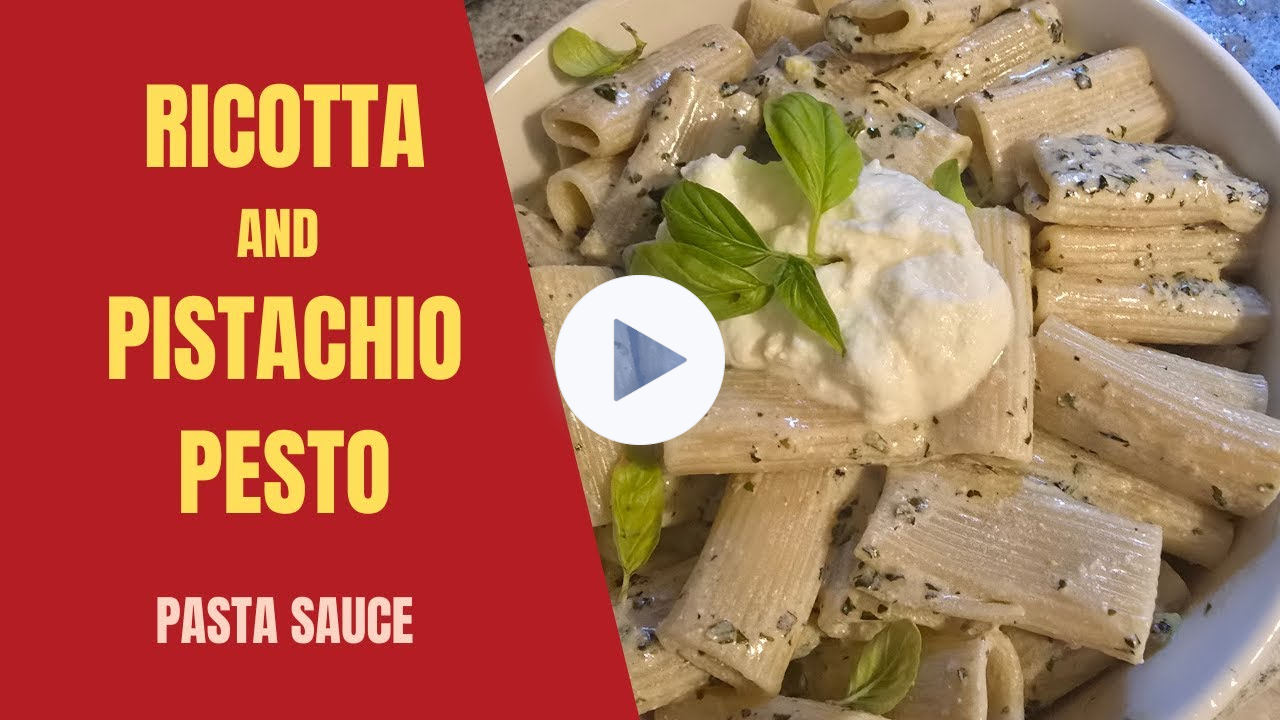 Pasta with Ricotta & Pistachio Pesto 🌿Easy Italian Dinner at Home #PastaRecipe #PistachioPesto