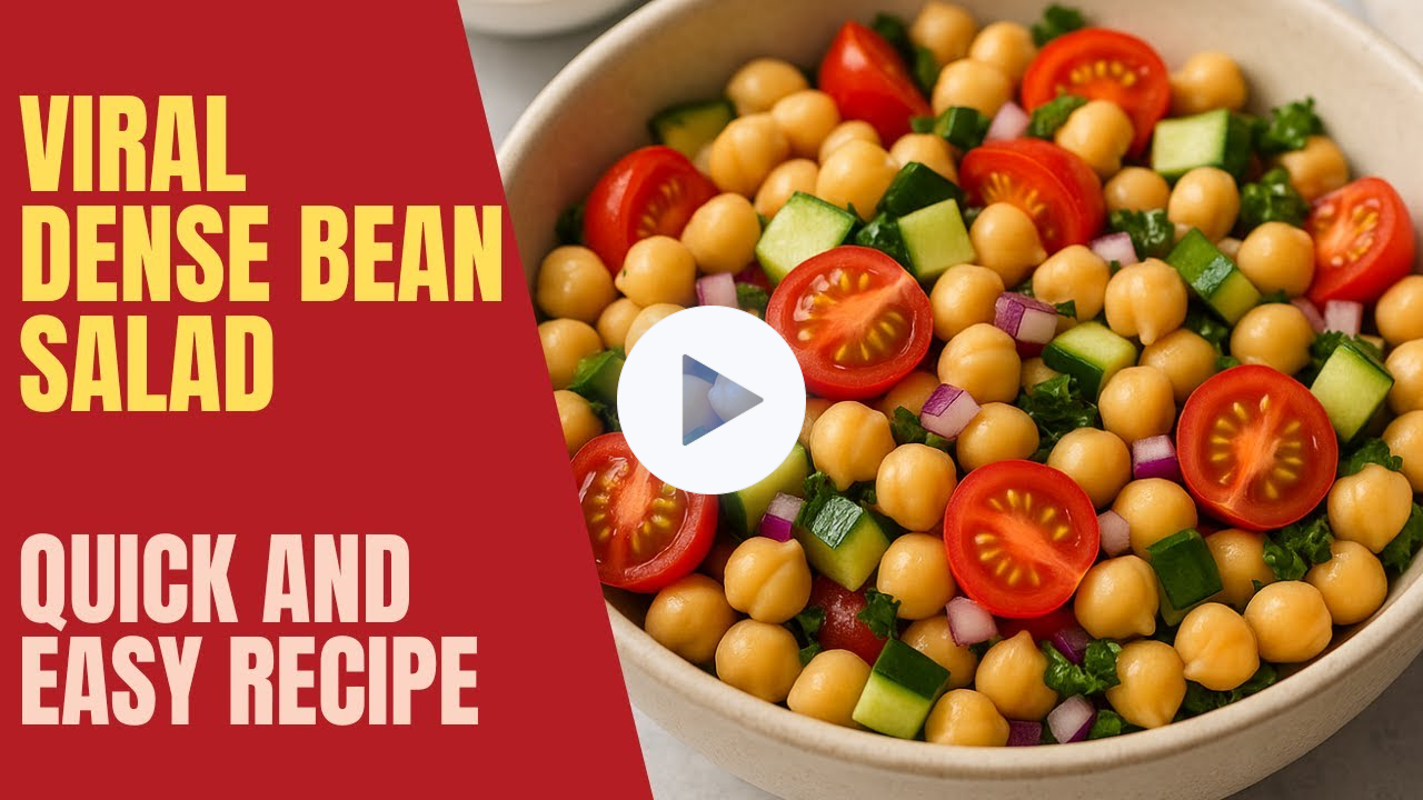 The Viral Dense Bean Salad You'll Be Making on Repeat #DenseBeanSalad #ChickpeaRecipes