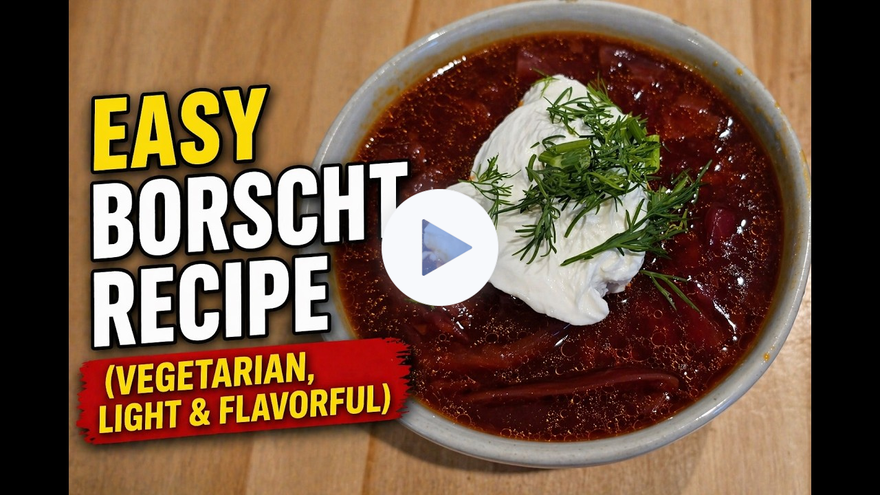 Easy Borscht Recipe (Vegetarian, Light & Flavorful)