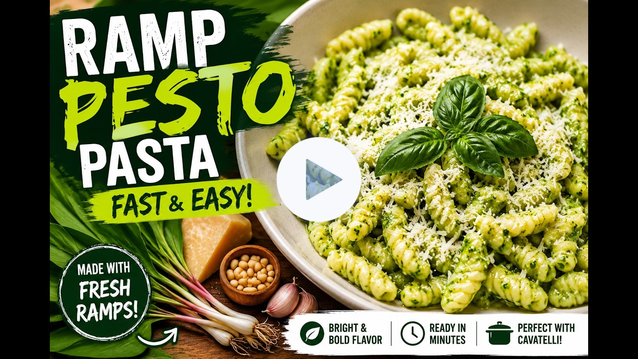 Ramp Pesto Pasta- Dinner in Minutes