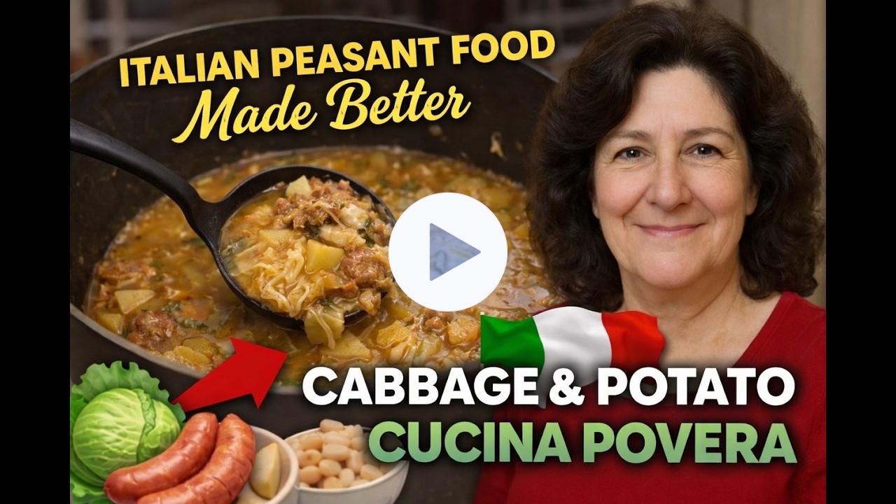 Cabbage and Potato Soup with Sausage | A Cucina Povera Classic Made Better