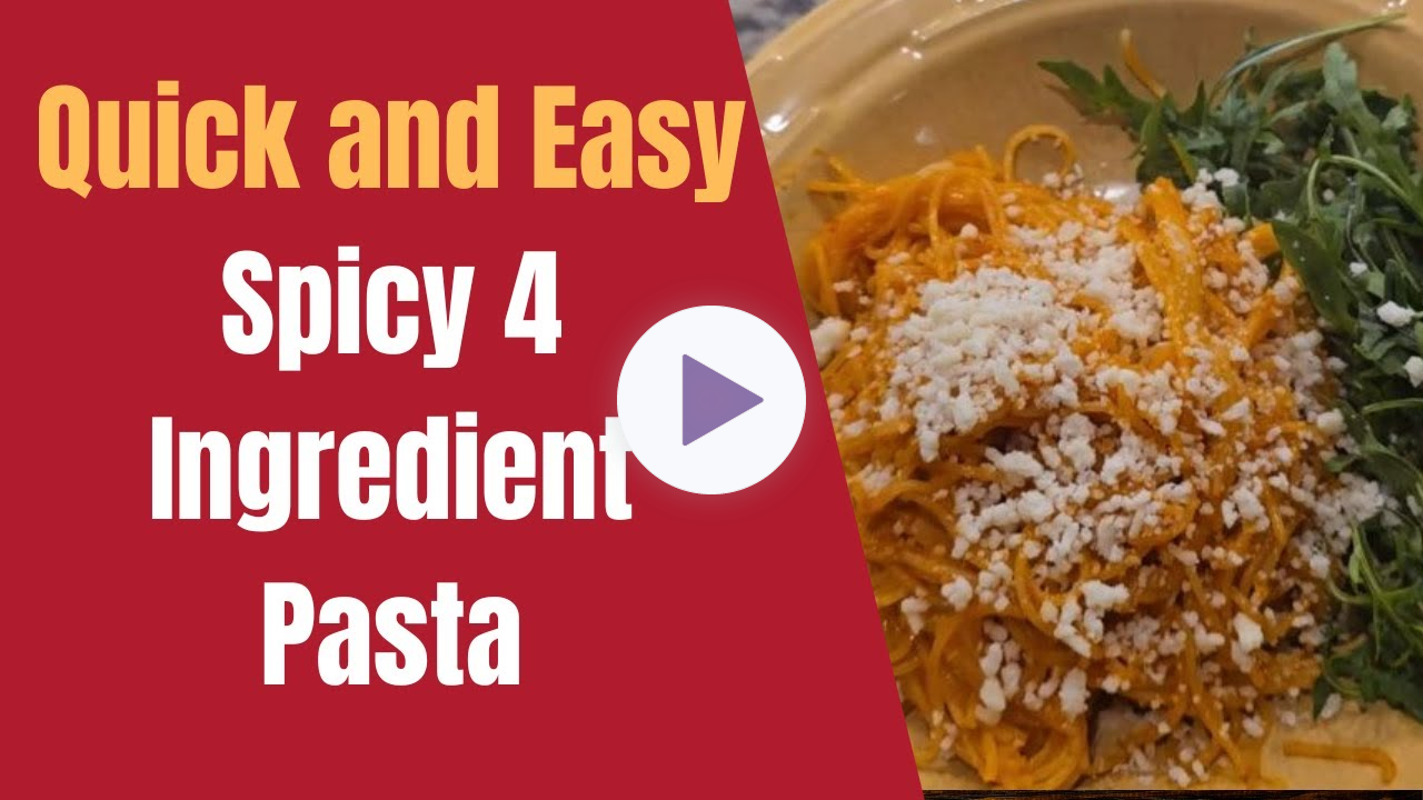 Quick and Easy, 4 Ingredient Recipe, Spicy Tomato Pasta with Arugula