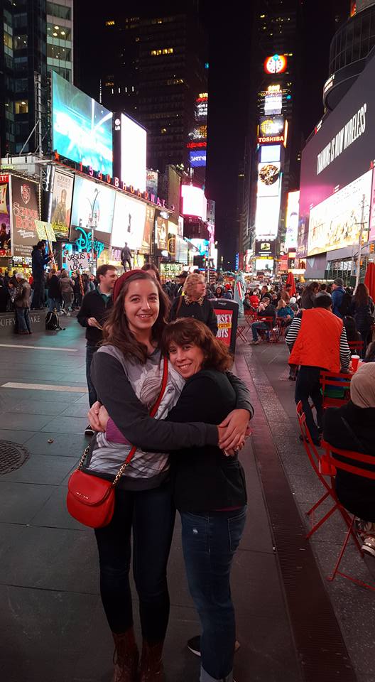 My daughter and me in Times Square NYC