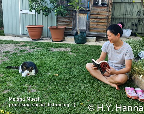 Image - Me & Muesli practising social distancing!