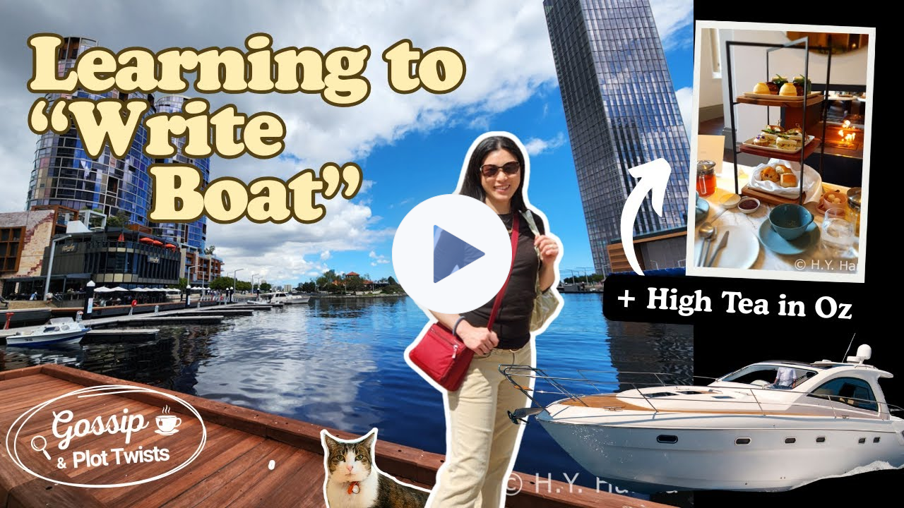 All Aboard! Book Research at Boat Show & High Tea in Oz - Gossip & Plot Twists #2 with H.Y. Hanna