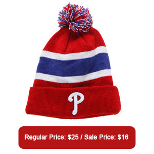 Phillies red knit hat