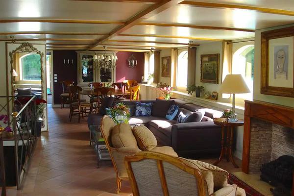 Inside the barge