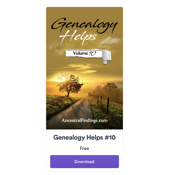 Genealogy Helps #10