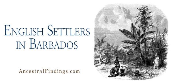 English Settlers in Barbados