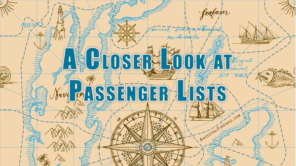 A Closer Look at Passenger Lists #2