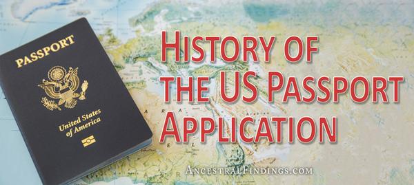 History of the US Passport Application