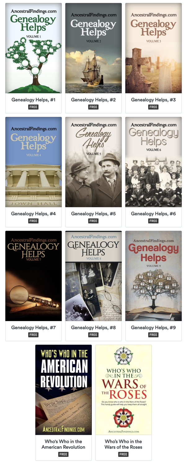 Free Genealogy eBooks