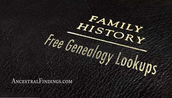 This Week’s Free Genealogy Lookups