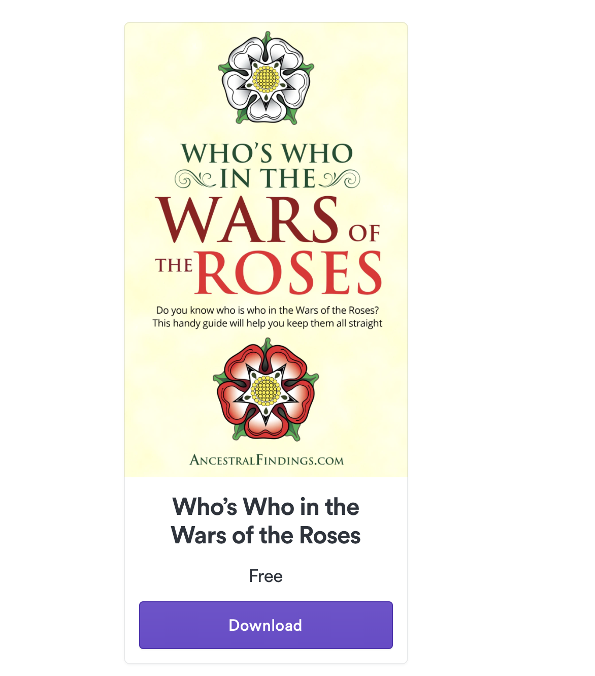 Who’s Who in the Wars of the Roses