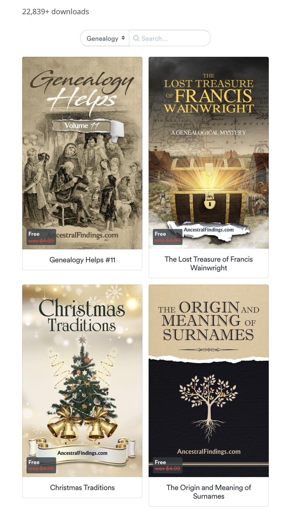 Free Genealogy eBooks