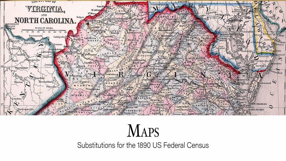 Maps: Substitutes for the 1890 US Federal Census