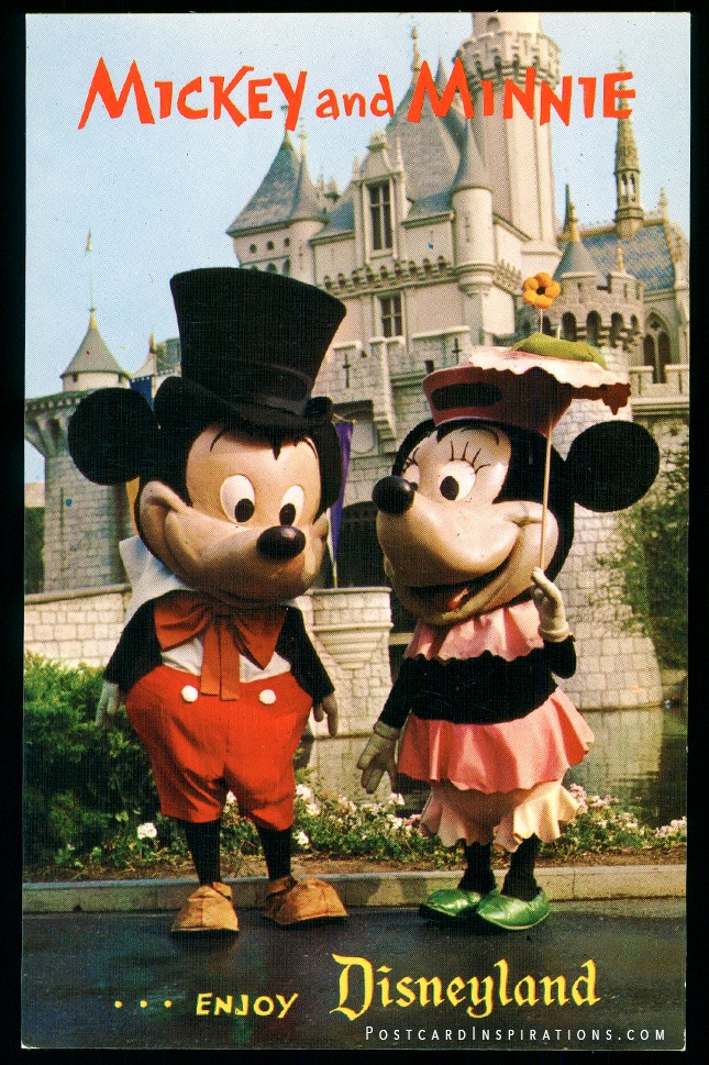 Mickey and Minnie Mouse (Postcard)