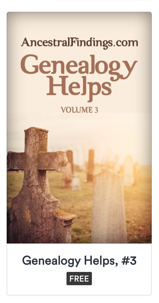 Genealogy Helps, Volume 3 (Free eBook)