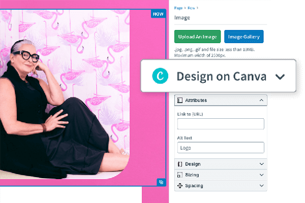 Canva panel in AWeber