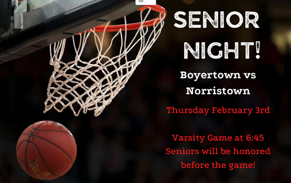 Email image created in Canva for a high school basketball game