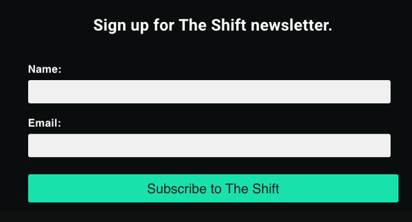 Screenshot of the standard form
