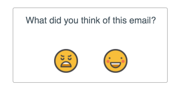 A picture of the sentiment widget we used to measure people's feedback