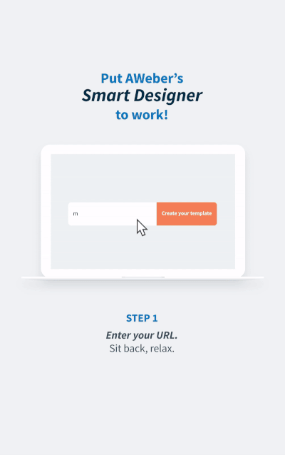 GIF showing how AWeber's Smart Designer works