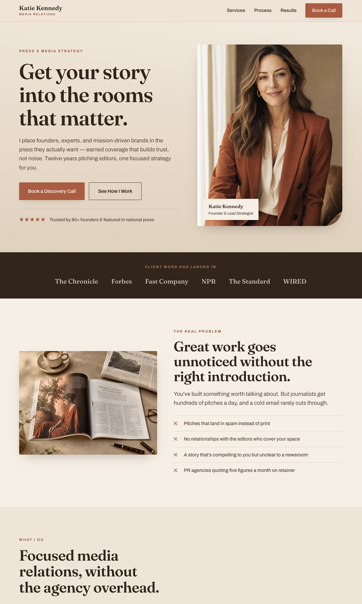 Katie Kennedy media relations landing page