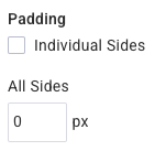 Padding section in email builder