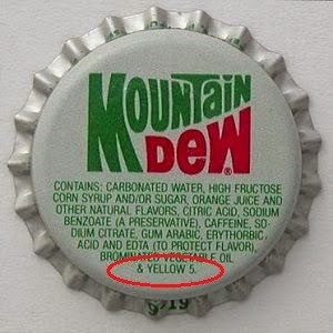 Mountain Dew with its Tartrazine may hurt your testicles