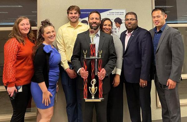 Sam Swanlund's chili cookoff trophy