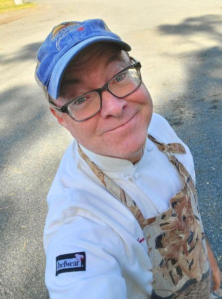 Hank Shaw before service at his recent Wing and Barrel dinner