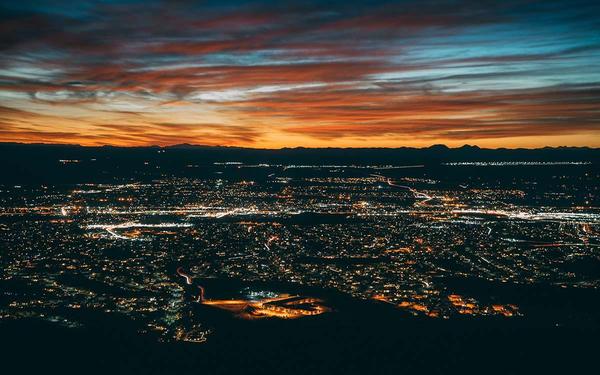 Sunset in El Paso. 