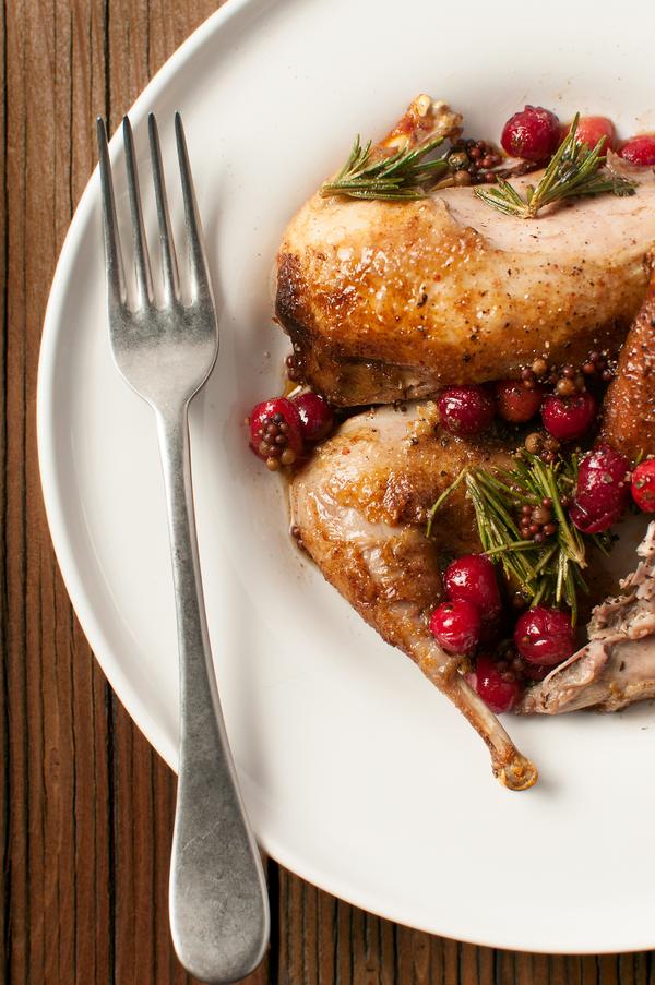 Partridges with Cranberries