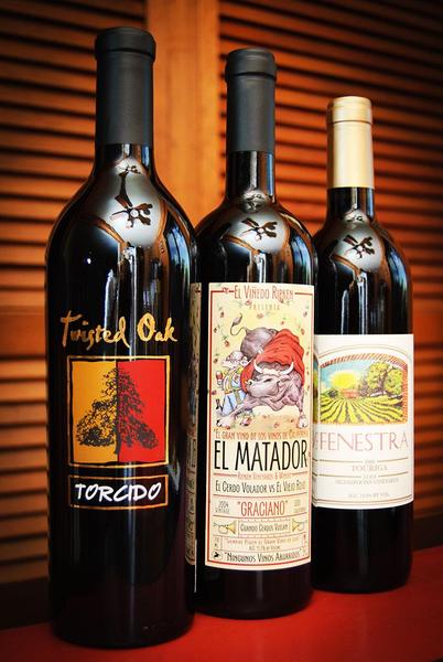 A selection of red wines