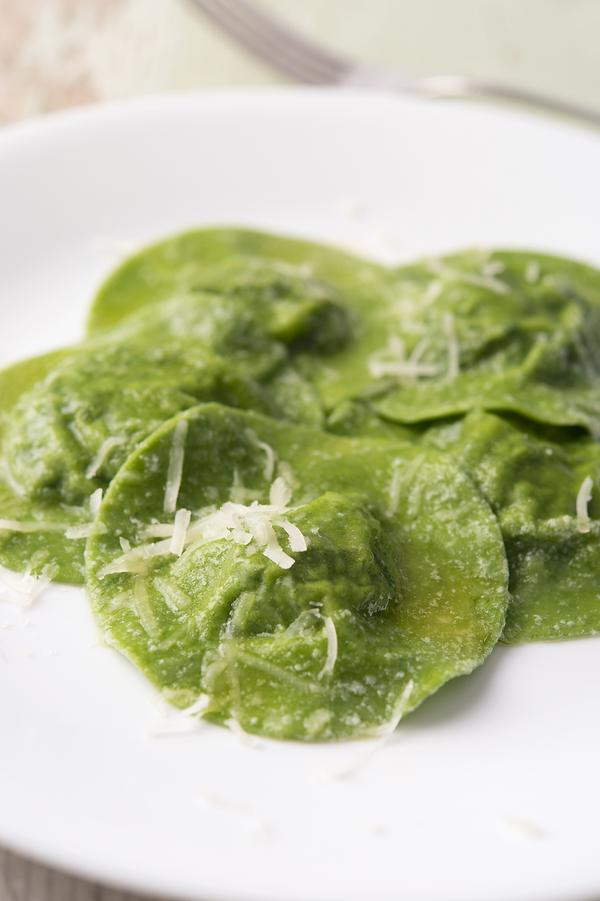 Nettle ravioli