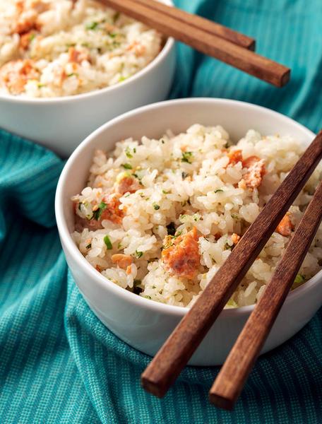 Japanese salmon rice. Easy. Clean. Tasty.