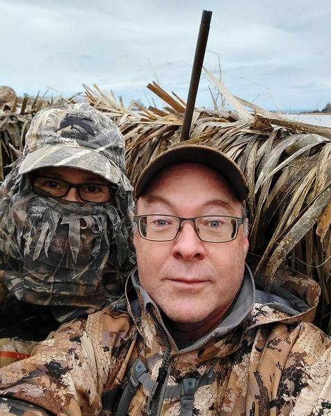 Hank and Holly on a duck hunt