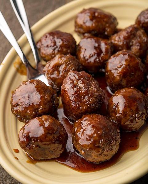 maple glazed meatballs