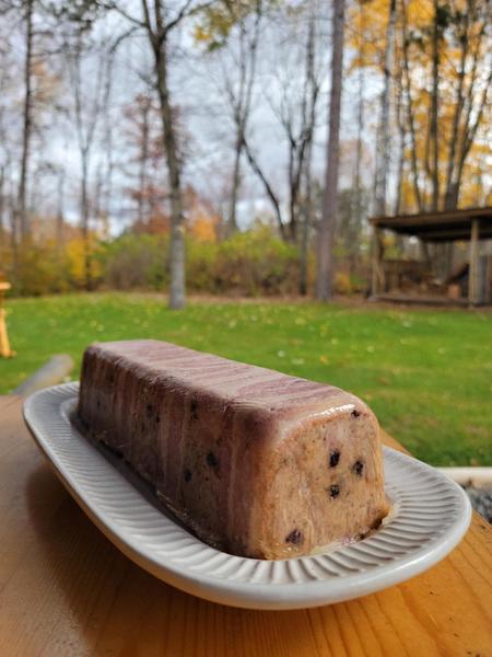 A grouse terrine I made at the camp. 