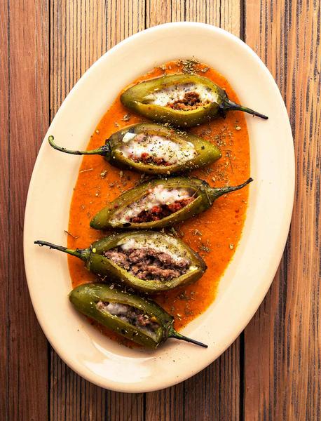 Sausage stuffed jalapenos