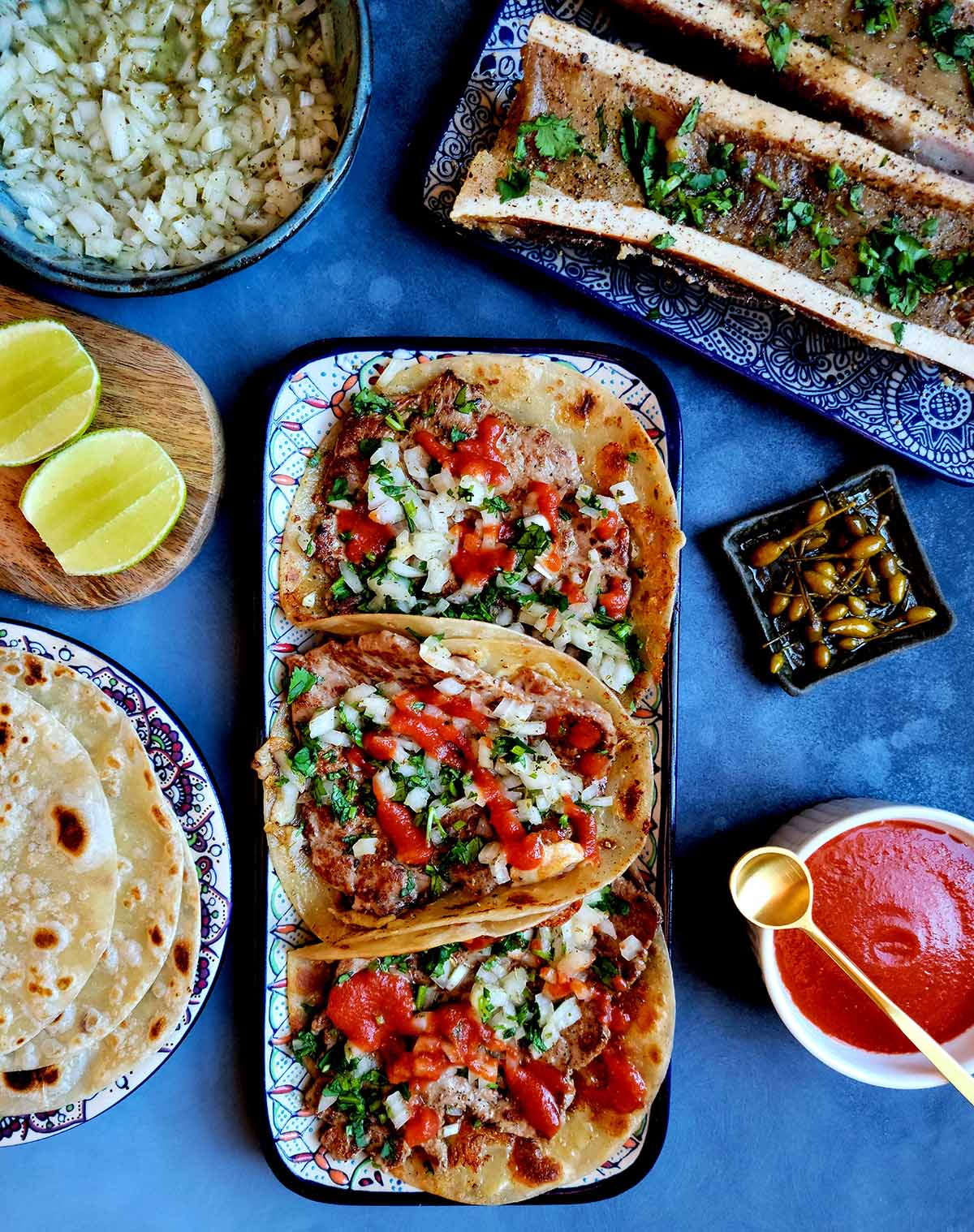 Gaoneras, a specialty taco in Mexico. 