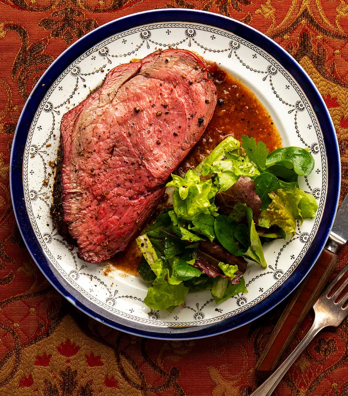 Reverse seared elk roast. Works with big deer or other red meat animals. 